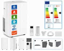 Nešiojamas oro kondicionierius su WiFi, šildymo funkcija, drėgmės surinkėju, R290, 4,1 kW, 14000 BTU, TUYA