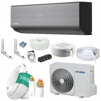Oro kondicionierius HYUNDAI CARBON GREY su WiFi, 2,6 kW, šildymo komplektas, 3 m