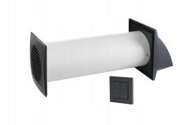 Vidaus sieninis rekuperatorius E-EXTRA EER100SA, su jungikliu, 20/24 m³/h, antracito spalvos