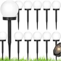 Saulės sodo lempa LED, balta, 32,5 cm, 12 vnt.