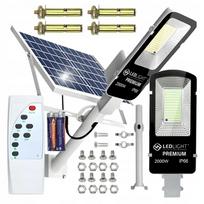 Saulės gatvės šviestuvas 2000W, 264 LED, su stulpu ir nuotolinio valdymo pultu