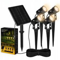 Saulės šviestuvas sodui, 4 LED, su jutikliu, atsparus vandeniui