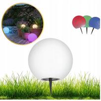 Saulės sodo lempa LED LL FRAULI RGB, 20 cm, su plaktos tekstūros gaubtu, jutikliu, IP65