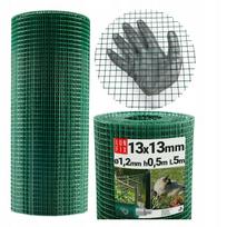 Cinkuotas žalias sodo tinklas, 50 cm x 5 m, 13x13 mm, fi1,2