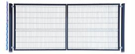 Vartai su dviem stulpais PANEL GATE, 170 cm, antracito spalvos, RAL7016, dvejų varčių, 173 cm