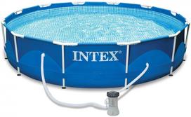 Baseinas su rėmu INTEX 28212GN 366x76 cm, su 12V filtro siurbliu