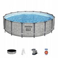 Lauko baseinas BESTWAY 5619E, 488x122 cm, su siurbliu ir uždangalu