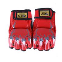 TLXT Half Finger MMA Boxing Gloves raudona