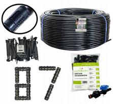 Laistymo žarna 16 mm, 100 m, su kompensacija, 87 priedai, Super Hose Strong