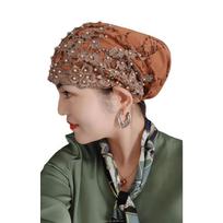 Muslim Hijab Ethnic Bandanas Arabic Lace Headscarf Turbans Bonnets Eco-Friendly Breathable All Seasons for Muslim Women Free size juoda