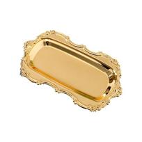 Gold/Silver Vintage Embossed Tray Embossed Design Desserts Plate  Cosmetics Storage auksas
