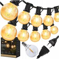 Lauko girlianda GARDEN LIGHT, 20 m, 50 LED lemputės, 2700K, atspari vandeniui, 230V