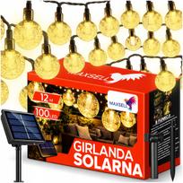 Saulės girlianda „Garden Light“ su 100 LED lempučių, 12 m