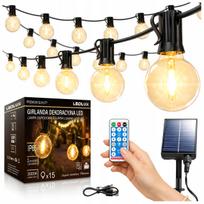 Sodo girlianda su 15 LED lempučių, saulės energija