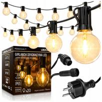 LED sodo girlianda, 20x20 m, saulės maitinamos burbulų formos lemputės