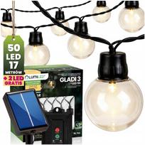 Saulės girlianda, 50 LED lempučių, kiemui ir balkonui