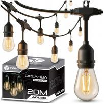 Lauko girlianda, 20 m, 40 LED lemputės, E27, atspari vandeniui
