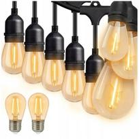 Lauko girlianda, 15 m, 15 LED lempučių, IP65, tinkama visus metus
