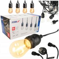 Sodo LED girlianda DEDRA, E27, 10 m, 20 lempučių