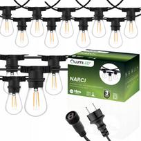 Lauko girlianda su LED lemputėmis, 15 m, 30 x E27, 2W, PREMIUM