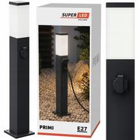 Lauko sodo šviestuvas, pastatomas, E27 LED, 90 cm, su lizdu, 230V