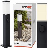Lauko sodo šviestuvas, pastatomas, E27, LED, 65 cm, su lizdu, 230V