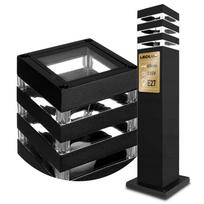 Lauko stovas lempai, LED E27, 60 cm, juodas, dekoratyvinis