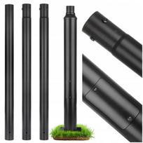 Kelio apšvietimo stulpas 4 m, juodas, Ø76 mm, tinka gatvės žibintams