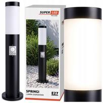 Lauko šviestuvas su judesio ir tamsos jutikliu, 45 cm, E27, IP44, juodas
