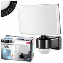 Lauko LED lempa 30W su judesio ir tamsos jutikliu, reguliuojama, juoda
