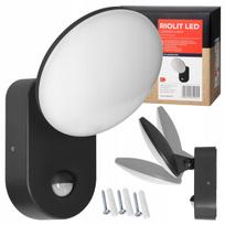 Lauko LED lempa 15W su judesio ir sutemų jutikliu, juoda