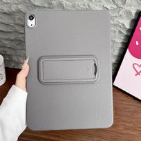 Stand Case for IPad Pro 11 2024 Air Mini 4 5 6 7 2025 A16 9.7 10.2 10.9 Inch 8 9 10th 11th Generation Soft Silicone Cases Cover Air 2rd 9.7inch tamsiai pilka spalva