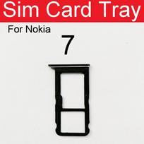 SIM Card Tray Holder For Nokia 8 7 7.1 7 Plus 8.1 X7 Sim Reader Slot Socket Adapter Replacement Repair Parts 7 Black