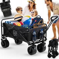 Sulankstomas turistinis vežimėlis su visureiginiais ratais, 200 l, 150 kg