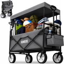 Sodo vežimėlis GARDEN TROLLEY su stogeliu, sulankstomas, 90 kg