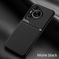 Rugged Non-Slip Portective Case for Huawei Pura 70 Ultra P70 Pro Cover Car Magnetic Suction Holder Coque Fundas Capa Huawei Pura 70 juoda