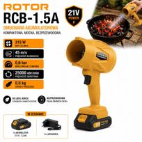Belaidis pūstuvas ROTOR RCB-1.5A, 21V, lapams ir dulkėms
