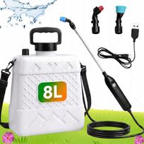 Sodo purkštuvas 8 l, belaidis, elektrinis, trys antgaliai, įkrovimas USB-C