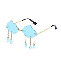 Cloud Shaped Shades Steampunk Sunglasses Clouds Tassel Sunglasses Disco Glasses Rimless Sunglasses
