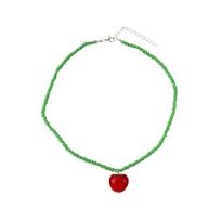 Watermelon Dopamine Bead Necklace Lemon Y2K Clavicle Chain Fresh Fruit Necklace  Birthday Gift Tomato