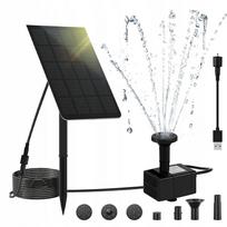 Saulės plūduriuojantis fontanas tvenkiniui su filtru