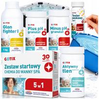 Baseino priežiūros rinkinys 5in1 su chloru ir programėle