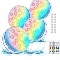 Požeminis IP68 RGB LED lempų rinkinys fontanui, baseinui, 4 vnt.