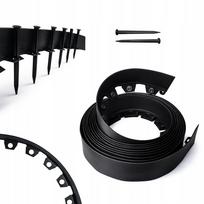 Sodo vejos bortelis, 10 m, juodas, 8 cm, plastikinis