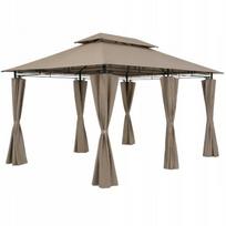 Sodo pavėsinė 3x4 m su sienomis, taupe spalvos