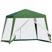 Sodo paviljonas 3x3 m su 4 sienomis ir tinkleliu CASTLE Green