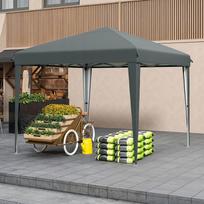 Sodo pavėsinė, 3x3 m, vandeniui atspari, metalinis rėmas, pilka