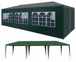 Sodo palapinė Pavilion, 3x9 m, su 8 sienelėmis, žalia