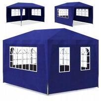 Sodo paviljonas 3x4 m su 4 sienelėmis, mėlynas