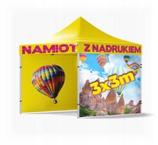 Reklaminė palapinė 3x3 m su spauda ant 3 sienų, aliuminio rėmas